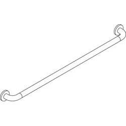 Hewi 477 Badetuchhalter 477.30.32098 1000mm, signalweiß, Stahleinlage
