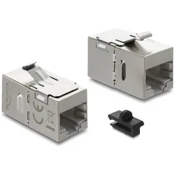 DELOCK Keystone Modul Kupplung RJ45 Buchse > Buchse Cat.6A