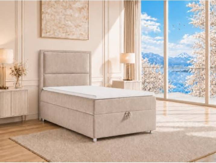 Best For Home Boxspringbett Trinity k-11 mit 7-Zonen Bonell-Federkernmatratze Boxspringbett 80x200 Boxsprintbett mit Matratze Und Stauraum Polsterbett 80x200 - Lieferung bis Bordsteinkante