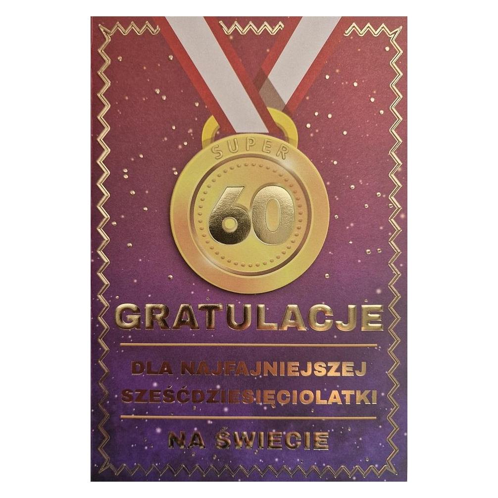 Yeku Geburtstagskarte zum 60. Geburtstag mit Frauenmedaille (47994269)