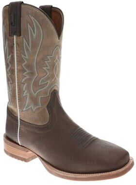 "Justin Boots Outlaw 11"" Wide Square Toe - Mens 11 Brown Boot D"