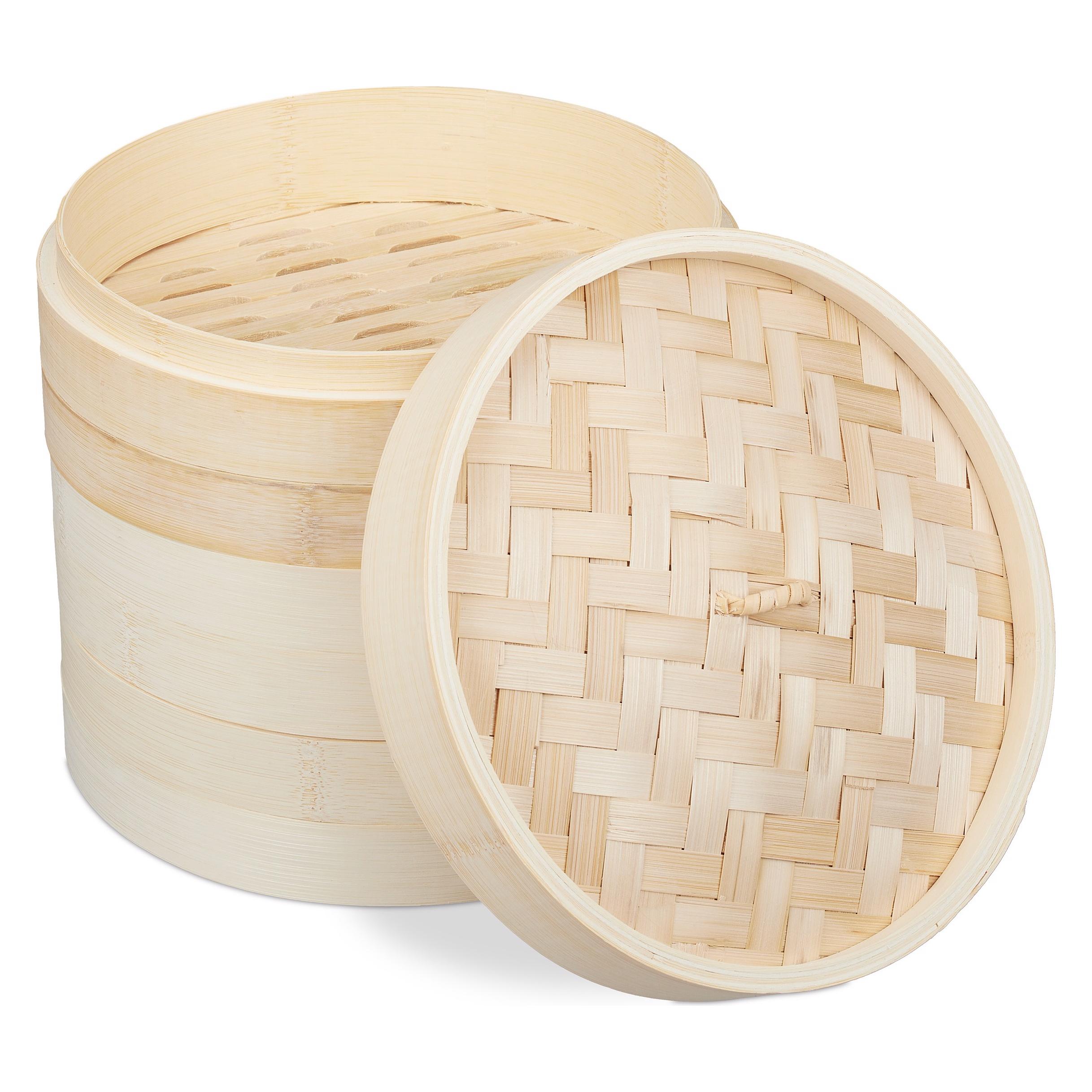 Relaxdays Dampfgarer (24 cm, Pflanzliche Werkstoffe) (4052025314637)