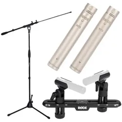 RØDE NT5 MP Mikrofon Set mit Stativ mit Stereo Bar, Mikrofon