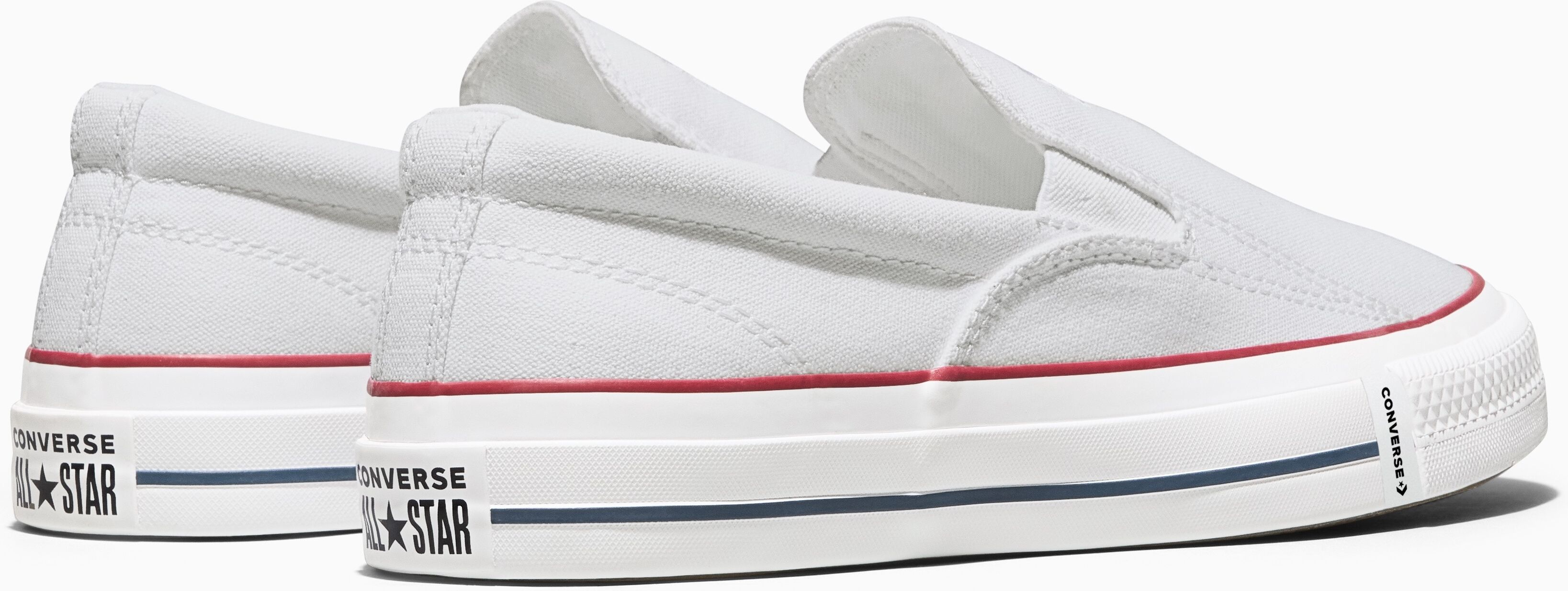 Sneaker CONVERSE "CHUCK TAYLOR ALL STAR MALDEN SLIP-", Gr. 40, weiß (weiß, rot, blau), Textil, Schuhe Sneaker