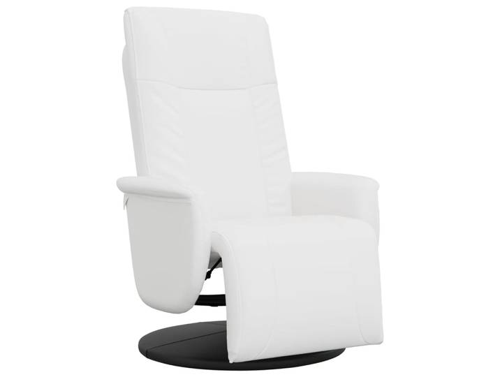 vidaXL Fauteuil relax avec repose-pieds Blanc Similicuir