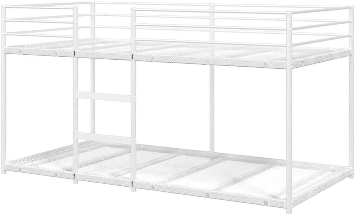 Wit metalen stapelbed voor kinderen, 90 x 200 cm