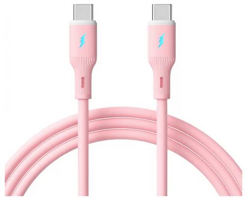 Akyga USB-Kabel USB-C Stecker, USB-C Stecker 1m Rosa AK-USB-66