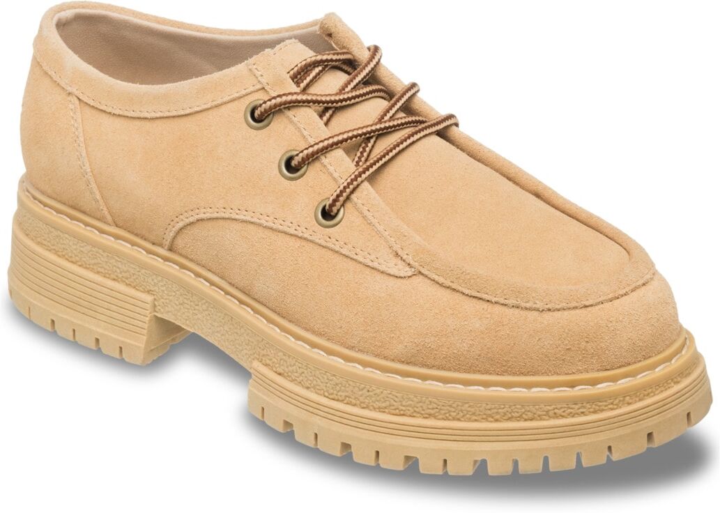 Sneaker ROXY "Work It Low", Damen, Gr. 7(37), beige (tan), Obermaterial: 98% Leder / 2% Metall, Futter: 100% PU, Laufsohle: 100% TPR., Schuhe Sneaker