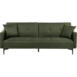 3-SITZER-SCHLAFSOFA dunkelgrün/schwarz Lucan