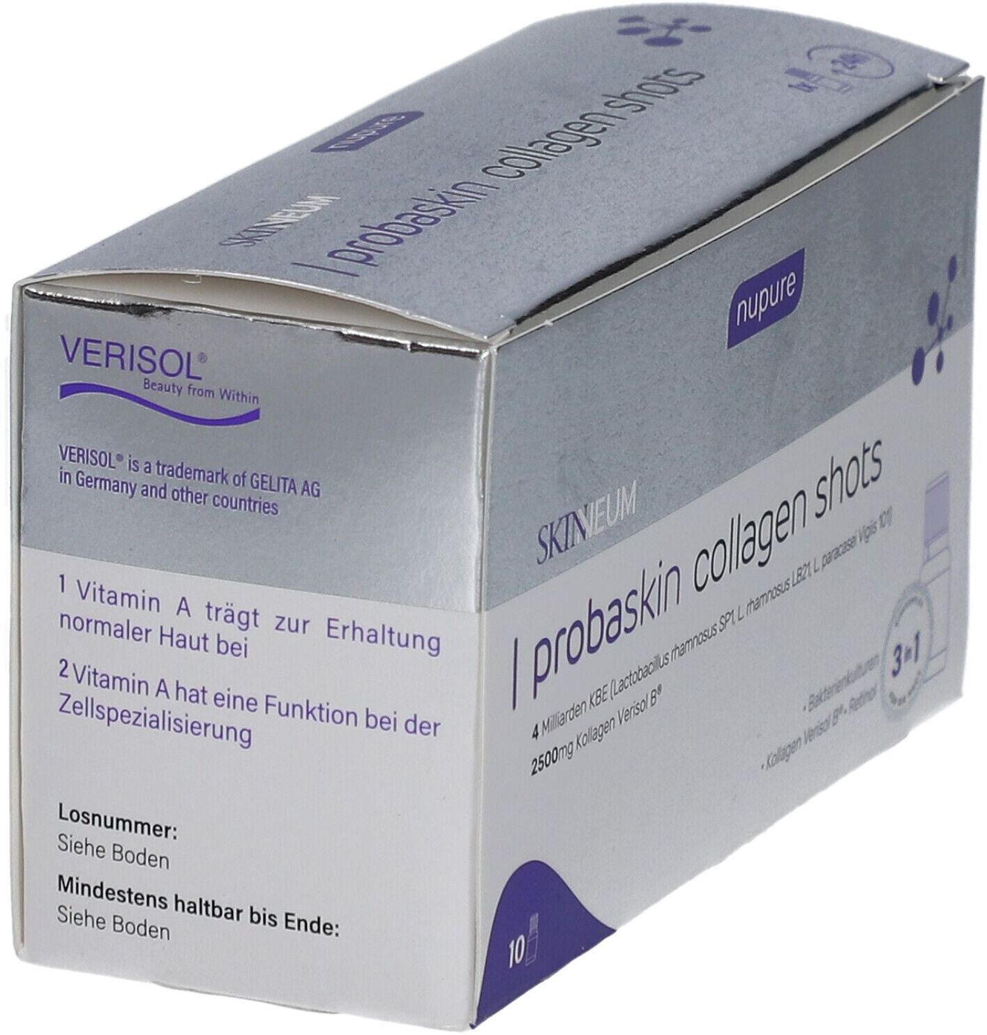 Nupure probaskin Kollagen Shot+Bakterienkulturen 10 St Trinkampullen