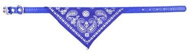 Inspired Living Adjustable Triangular Pet Bandana Collar Cute Printed Scarf For Cats, Kittens & Small Dogs blue