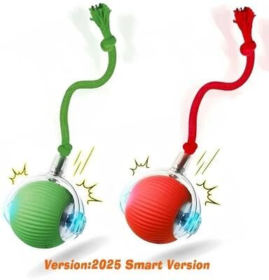 Uplifted Finds Smart Automatic Rolling Interactive Ball 2 Pcs Green Red