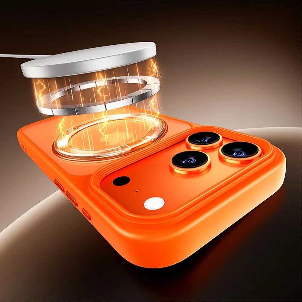 INF Coque Orange Anti-Chute avec Support 360° Compatible avec iPhone 17 Air