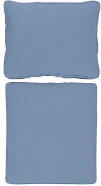 Replacement Seat and Back Cushion Set with Zipper - 25x47.5 - Fast Dry, Canvas Cornflower Sunbrella - Ballard Designs