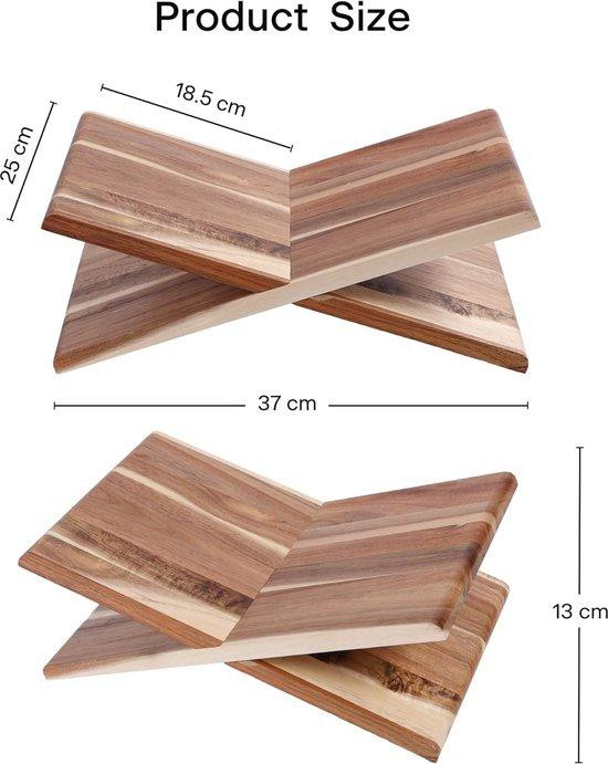 Equivera Boekenstandaard van hout in bruin