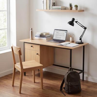 "Garvee 47"" Home Office Computer Desk with Drawer and Cabinet Storage Simple Modern Desk for Bedroom, Home Office"