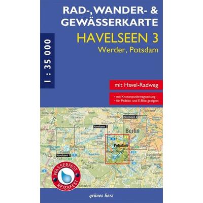 Rad-, Wander- und Gewässerkarte Havelseen 3: Werder, Potsdam, Sonstige von , Grünes Herz, 978-3-86636-403-5