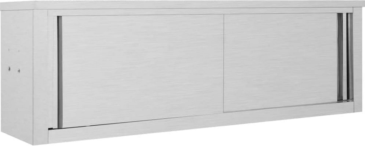 RVS Keukenkast met Schuifdeuren voor Wandmontage