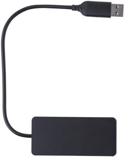 Hub personnalisé en aluminium recyclé - Accessoire High-Tech Layton alliage aluminium papier ABS noir