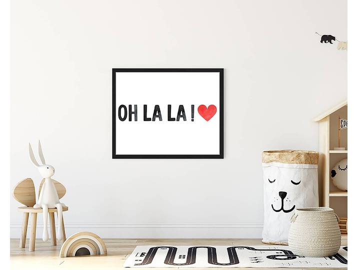Tableau déco Oh La La 43 x 53cm Multicolore