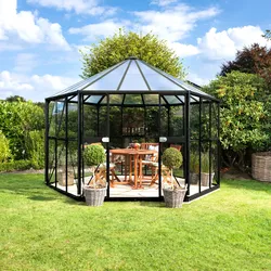 Vitavia Gewächshaus-Pavillon "Hera 9000" inkl. Stahlfundament,schwarz,9,0 m2