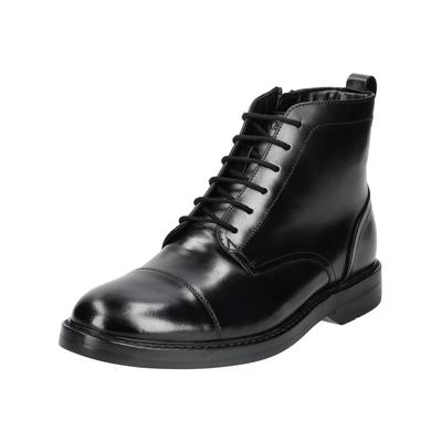 Schnürstiefelette CLARKS "Clarks Stiefelette Leder", Herren, Gr. 44, schwarz, Leder, Schuhe Schnürstiefelette
