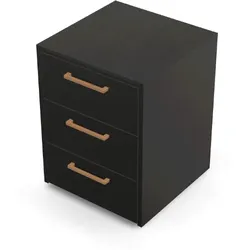 Brabura CT 60 Schubladenmodul - Schwarz / Anthrazit / Holzgriff