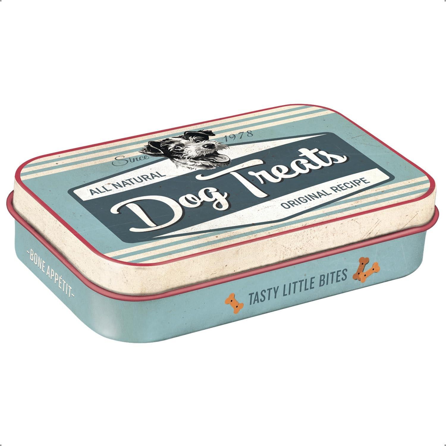 Nostalgic Art Retro blik voor lekkernijen en hondenkoekjes, blauw