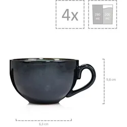 Sänger Geschirr, Tasse, Kaffeetassen Set Kopenhagen (250 ml, 8x)