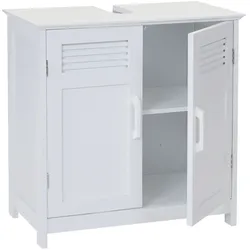 Waschbeckenunterschrank MCW-A85, Badschrank 60x60x30cm ~ weiß