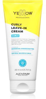 Yellow Professional Curls Curly Leave-in Cream creme sem enxaguar para cabelos ondulados e encaracolados 200 ml. Curls Curly Leave-in Cream