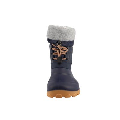 Stiefel LURCHI "Lurchi Joel Barefoot", Mädchen, Gr. 27, blau (navy), Kunstfaser, Schuhe Stiefel