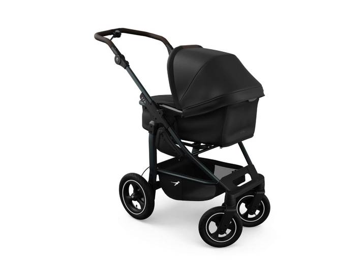 TFK Kombikinderwagen mono4 2-in-1 Kombikinderwagen, Schwarz, 3-teilig, 57x111x108 cm, Feststellbremse, Fußstütze abklappbar, Federung, kugelgelagerte Räder, 5-Punkte-Gurt, Doppelbremse, Handbremse, für Babyschale geeignet, Griff in Lederoptik, Transportsicherung, mit Tragegriff, Sitz umsetzbar, erweiterbar Geschwister, Reflektorstreifen, abnehmbarer Schutzbügel, Wanne umbaubar zu Sportsitz,5-Punkt-Gurt, Gurtschoner, Schutzbügel abnehmbar, umsetzbar,Matratze, Babywannendecke Magnetknöpfen, Baby on Tour, Kinderwagen, Kombikinderwagen