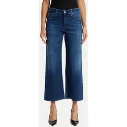 Wide-Leg Jeans Saige Crop Clean Blau 26