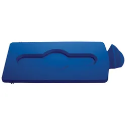 Geschlossener Deckeleinsatz für Rubbermaid Slim Jim Recycling-Station | HxBxT 1,3x20,3x42cm | Polypropylen | Blau von PROREGAL