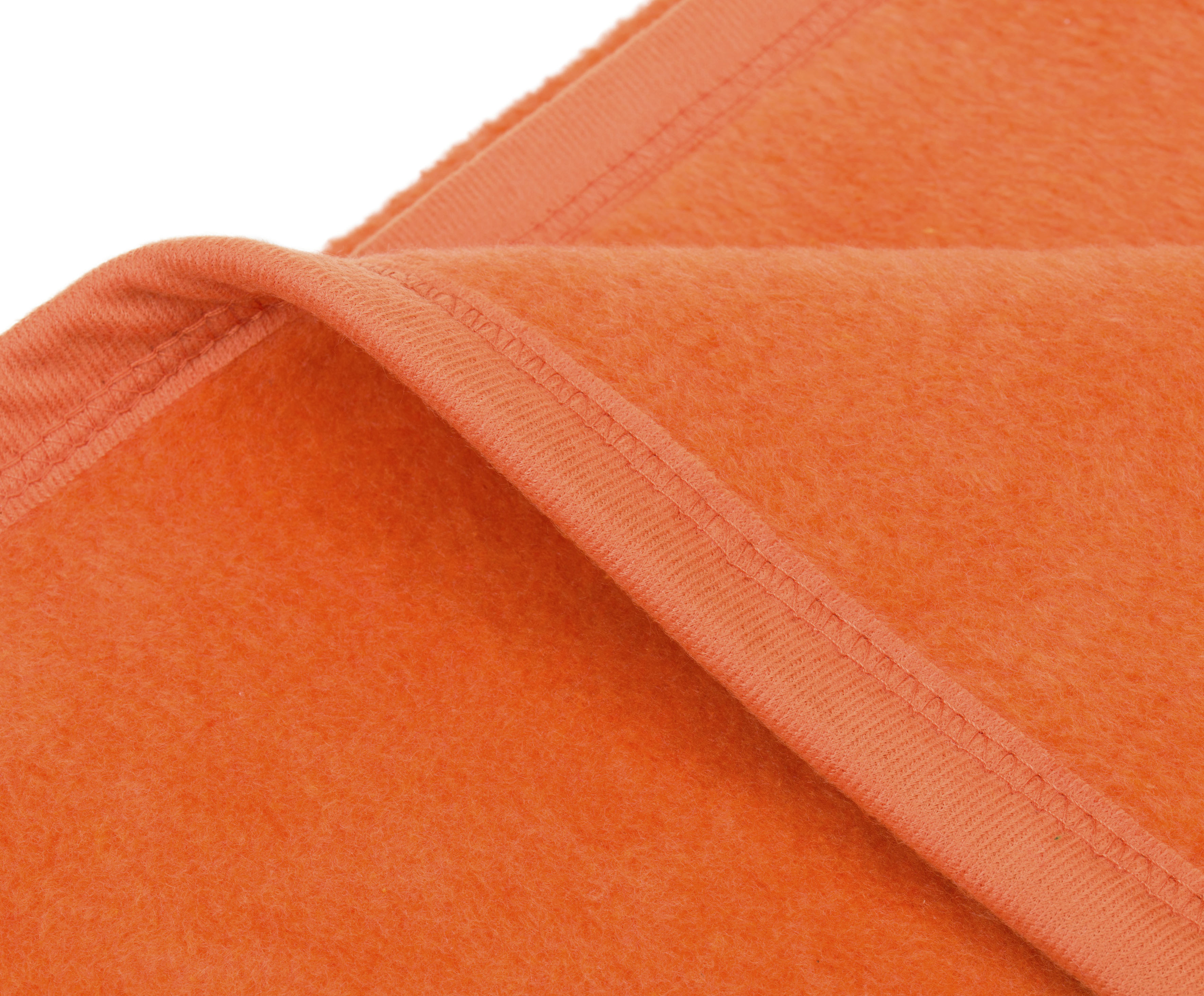 Wohndecke GÖZZE "Arizona", orange, B:150cm L:200cm, Baumwolle, Polyacryl, Polyester, Wohndecken, Wohndecke, mit farblich passender Bandeinfassung
