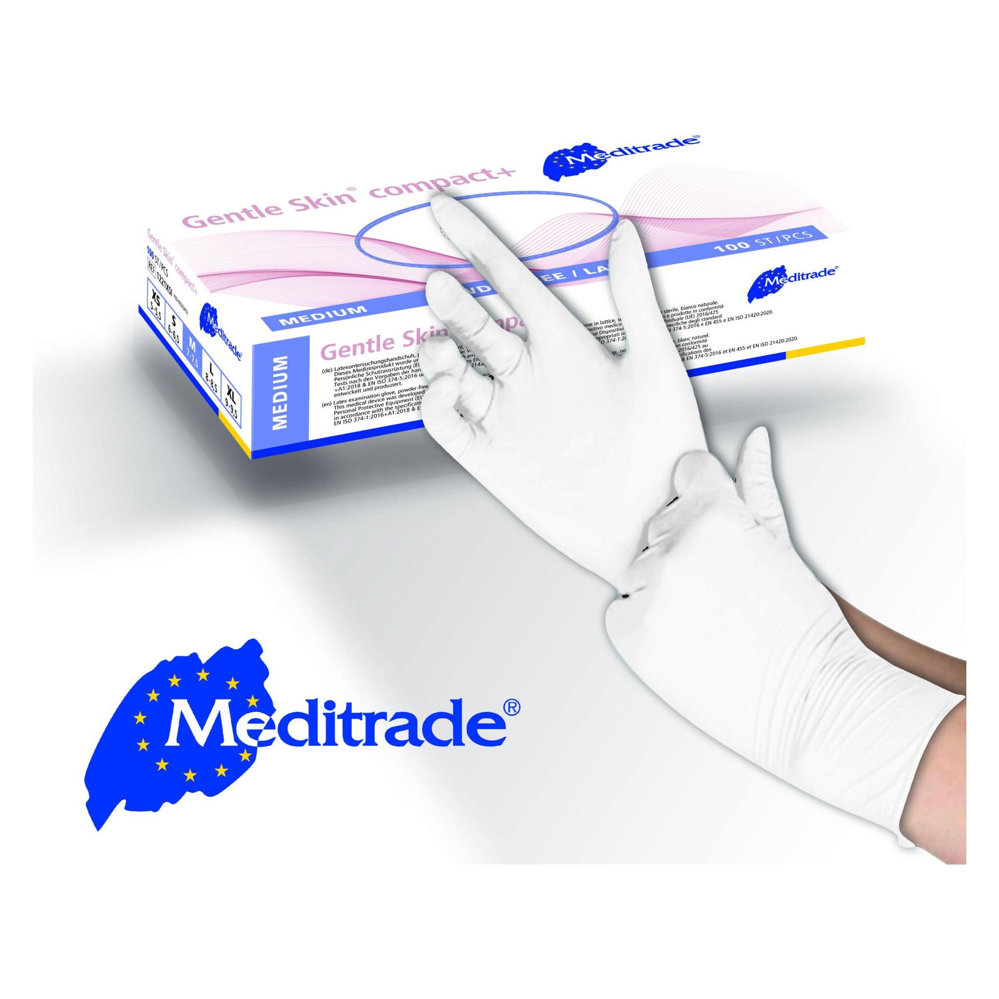 Meditrade unisex Einmalhandschuhe Gentle Skin compact+ weiss Grösse XL 100 St. (XL) (1221XLI)