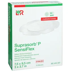 Suprasorb P Sensiflex Multisite Border 7,5x9,5cm 10 St