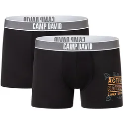 2er Pack CAMP DAVID Boxershorts Herren 9990 - black black L