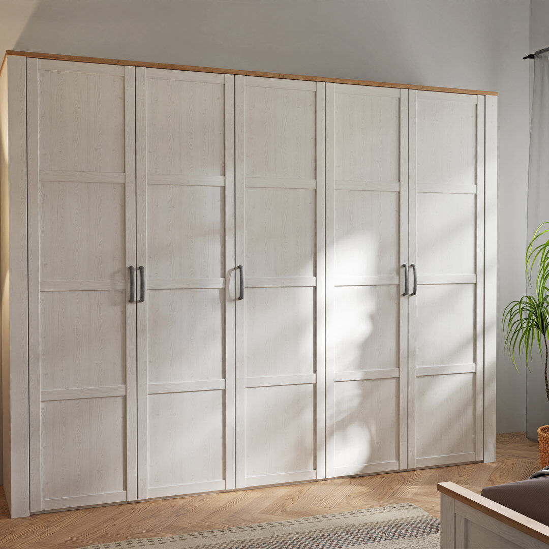 ClassicLiving Abidan Manufactured Wood Wardrobe White 214cm H X 265.6cm W X 59.6cm D
