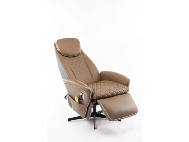 360° drehbar Massagesessel mit Heizfunktion Relaxsessel mit Liegefunktion Massagesessel mit 8 Massage-Motoren, separater Verstellung von Rückenlehne und Fußteil