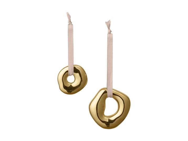 Ferm Living Décoration suspendue Orrith, 2 pièces Mässingfinish