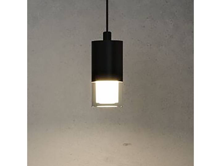 Suspension LED Ø 7cm Transparent/Noir/Noir Aluminium verni LED Module LED