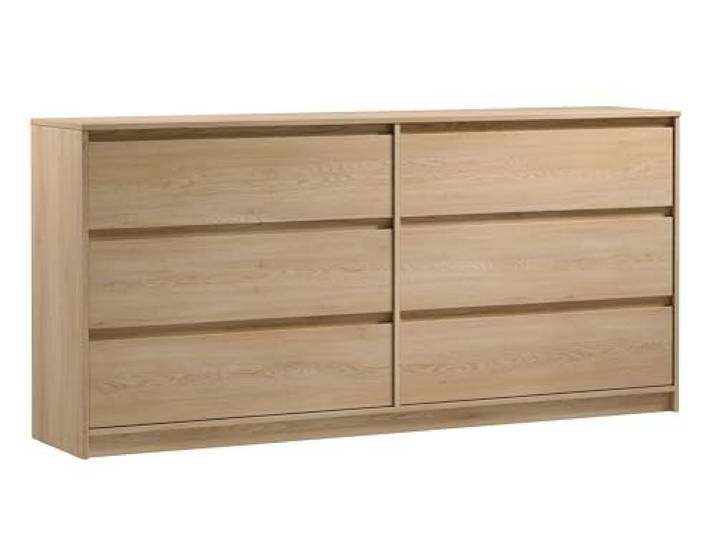 AXLIVING Schlafzimmer Kommode Mormanno K6S – 181 cm, Eiche Cremona Schlafzimmer Kommode im modernen, grifflosen Design. Breite von 181 cm. Abgeschrägte Frontkanten als stilvolles Detail.