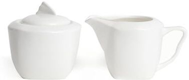 Red Vanilla Wave Covered Sugar Bowl and Creamer Set