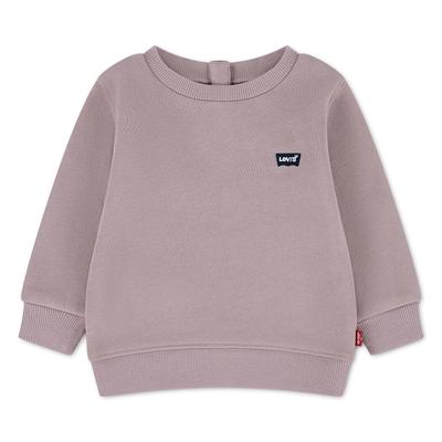 Sweatshirt LEVI'S KIDS "LVB MINI LOGO CREWNECK SWEATS", Jungen, Gr. 9M74, beige (quail), Sweatware, Obermaterial: 60% Baumwolle, 40% Polyester, unifarben, normal, Rundhals, Sweatshirts Sweatshirt, aus Baumwollmix