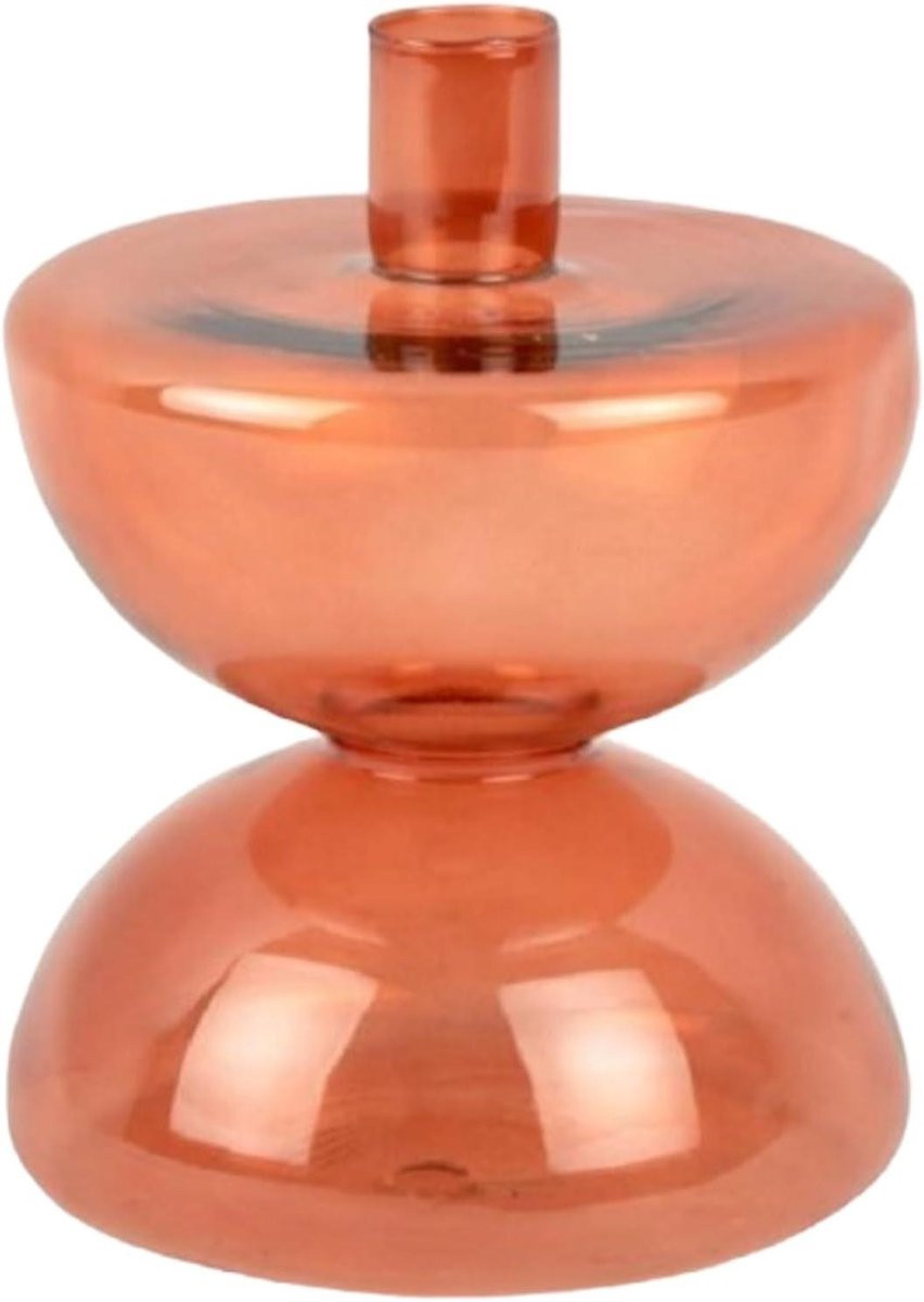 Kandelaar Diabolo Oranje Glas Large