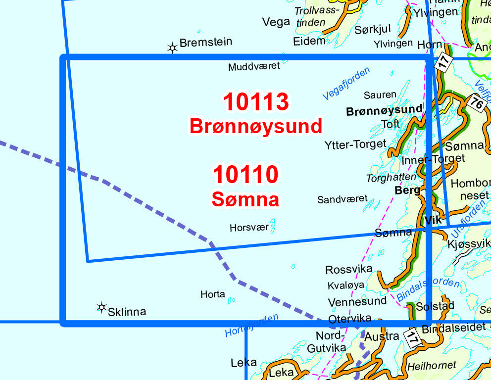 Carte de randonnée n° 10110 - Somna (Norvège)   Nordeca - Norge-serien