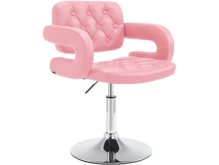 CLP Sessel Lederlook pink, Pink, Metall, 62x76x55 cm, Wohnzimmer, Sessel, Polstersessel