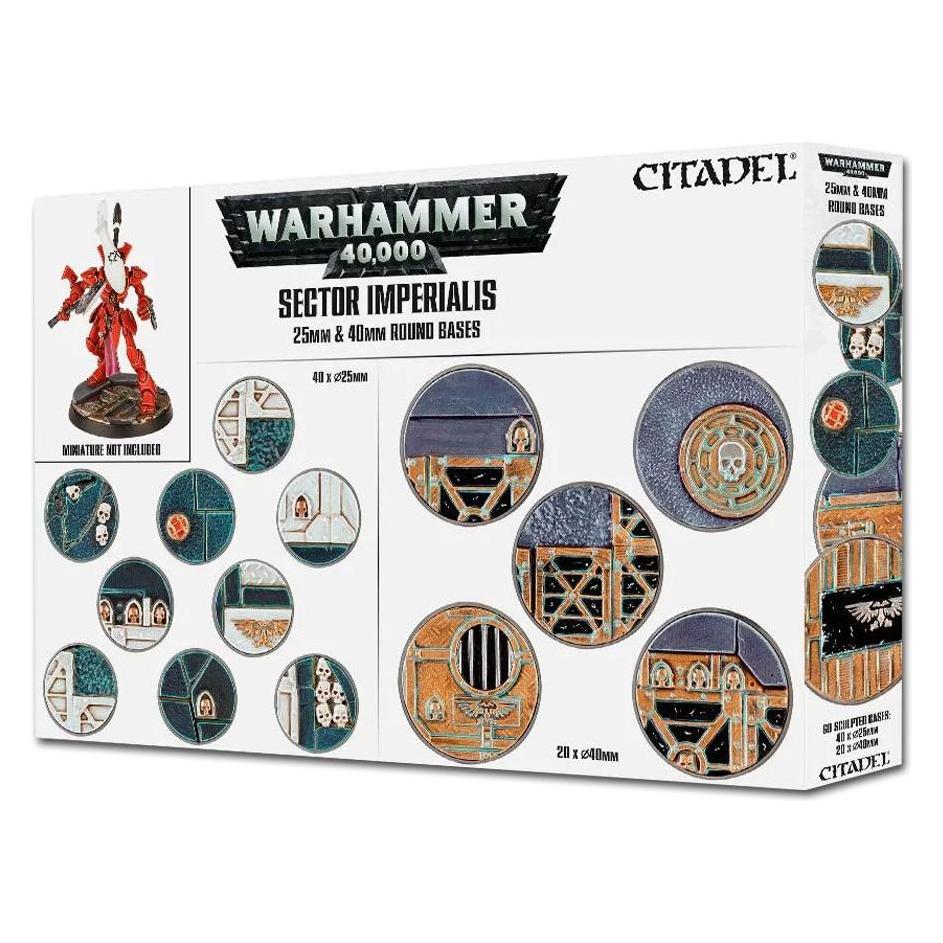 Games Workshop Sector Imperialis: 25mm and 40mm round pedestals (Kunststoff) (99120199040)